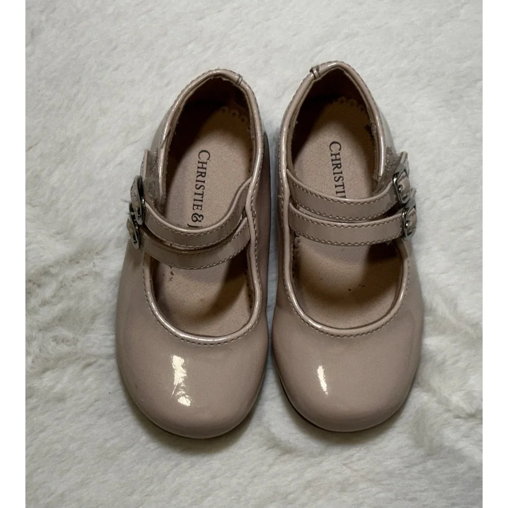 Christie & Jill Toddler Mary Jane Shoes Size 5 Blush Patent Dress Shoes